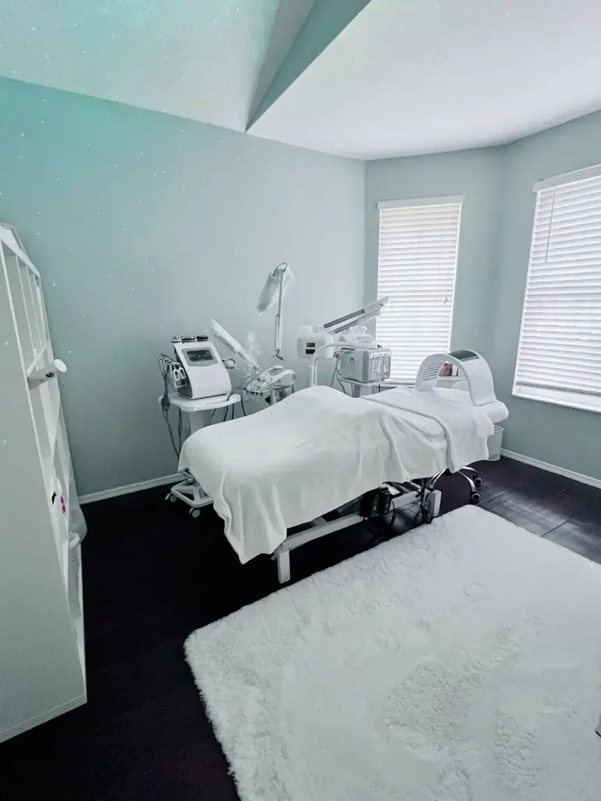 Wide view of the Nova Vita Esthetics treatment room in Lithia