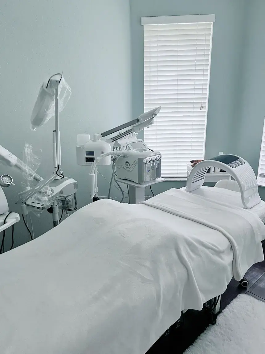 Facial equipment in the Nova Vita Esthetics private treatment room
