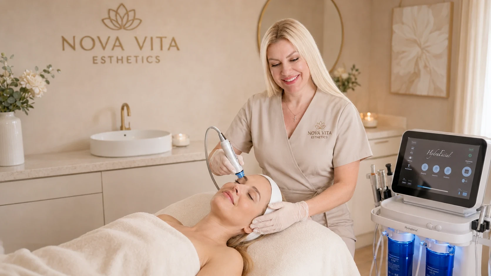 Nova Vita Esthetics signature beauty treatment atmosphere