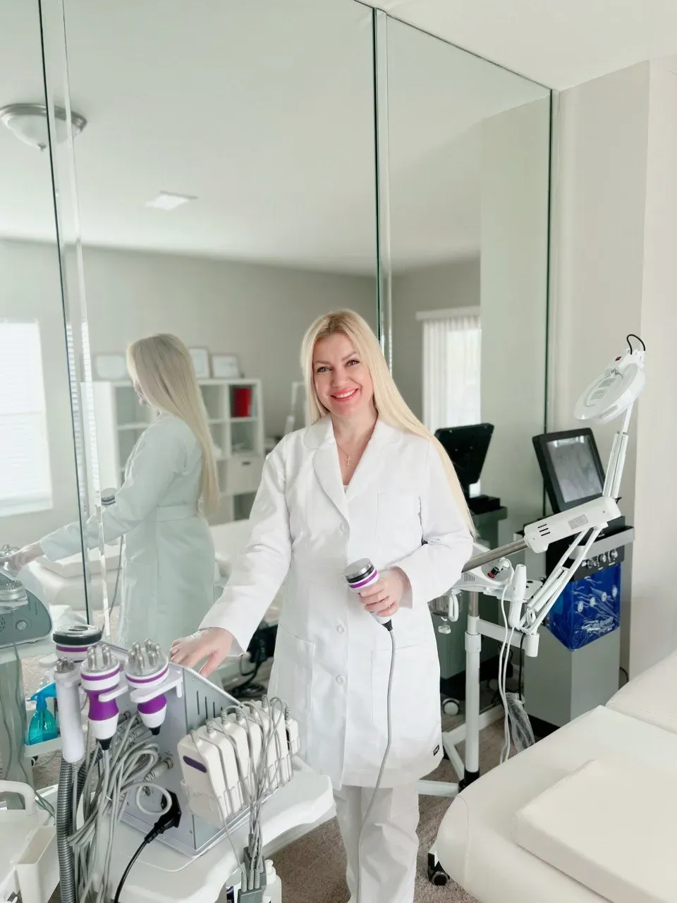 Natalia in her treatment room at Nova Vita Aesthetics